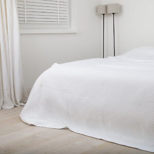 Aspen wafel sprei wit