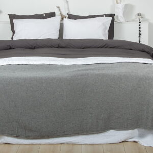 Austin stonewashed percal antraciet