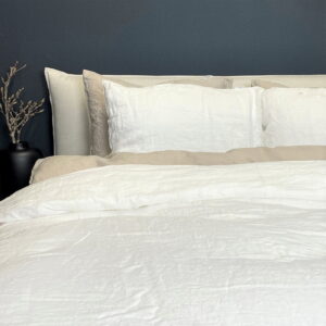 Linnen dekbedset wit